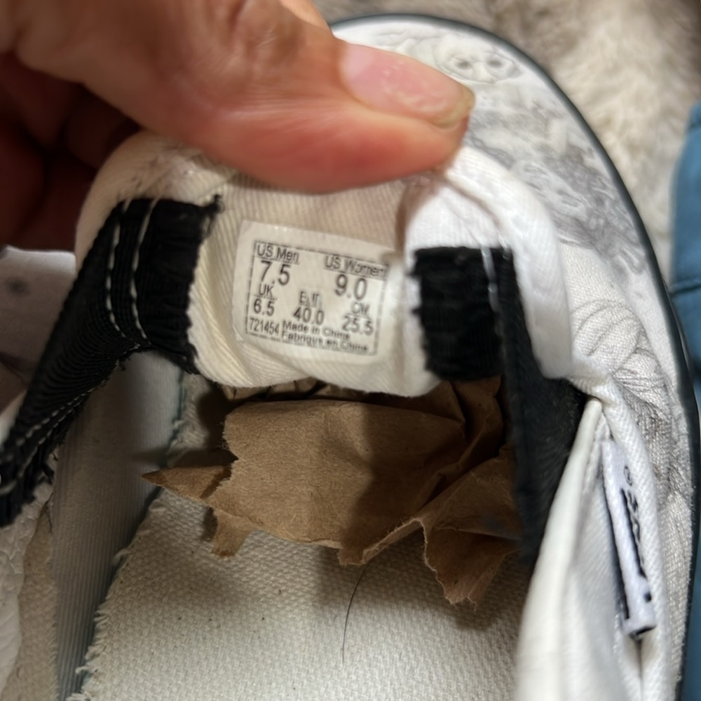 Vans White and Black custom Slip-On Sneakers - Picture 10 of 10
